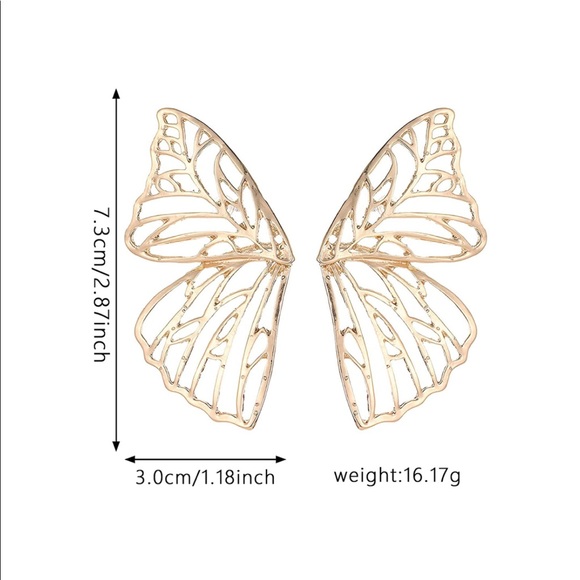 𝟚/$𝟚𝟝 𝔹𝕦𝕥𝕥𝕖𝕣𝕗𝕝𝕪 𝔾𝕠𝕝𝕕𝕖𝕟 𝕎𝕚𝕟𝕘 ℙ𝕖𝕟𝕕𝕒𝕟𝕥 𝔼𝕒𝕣𝕣𝕚𝕟𝕘𝕤 - Picture 4 of 6